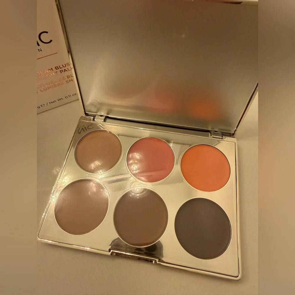 ICONIC London Multi Use Cream‎ Blush Highlight Palette Pink Orange Bronzer NWT
